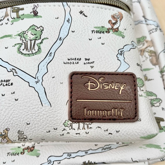 LOUNGEFLY Disney Winnie The Pooh Hundred Acre Wood Mini Backpack Licensed EUC - Picture 5 of 10